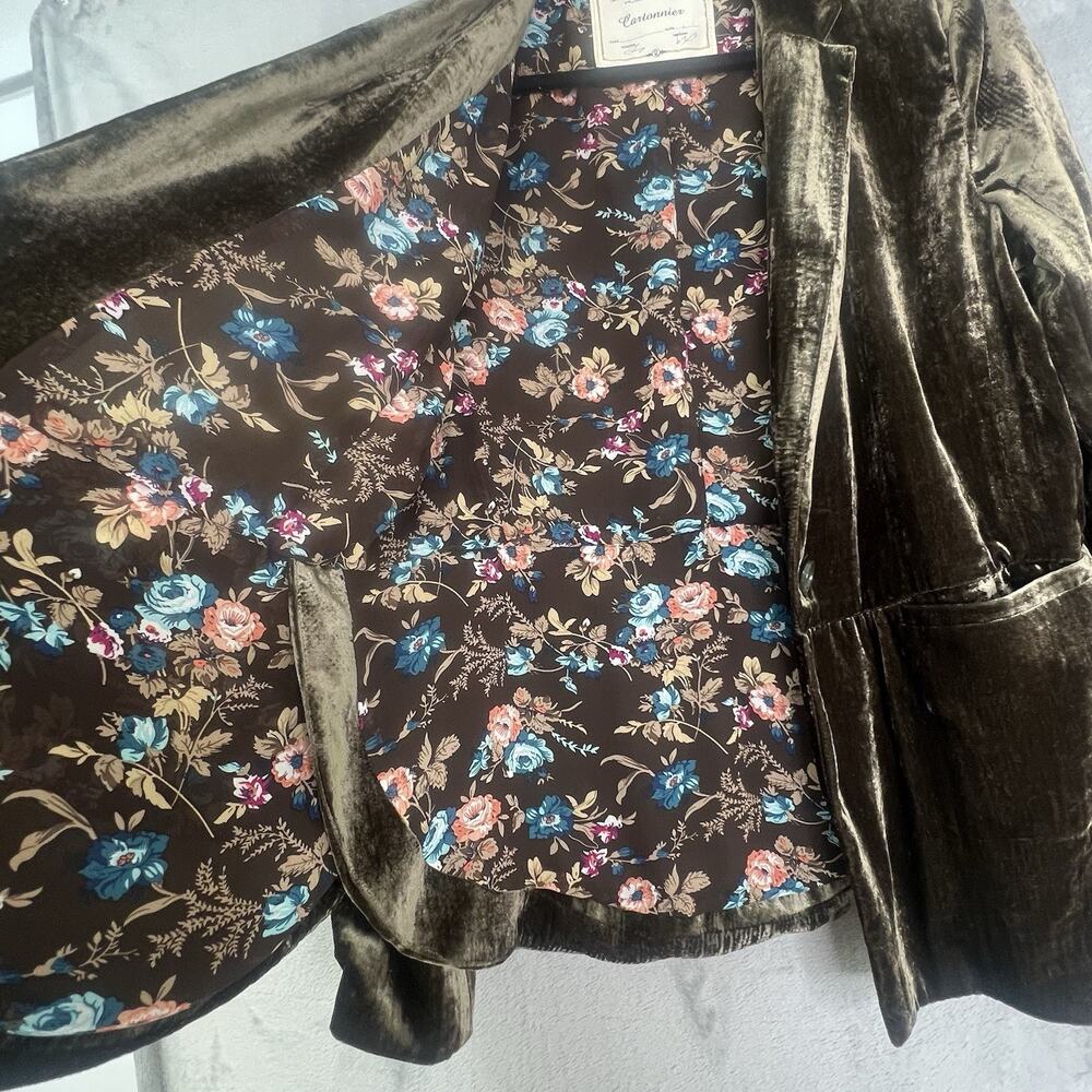 Velvet Blazer in green - Picture 5 of 14